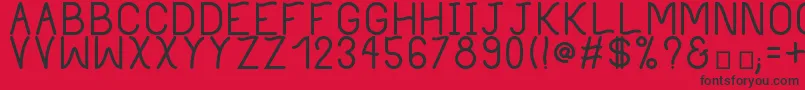 フォントPhilippineBold – 赤い背景に黒い文字