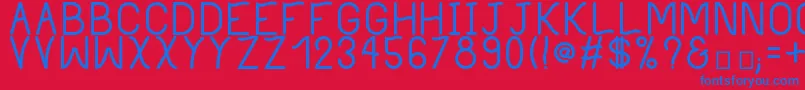 Шрифт PhilippineBold – синие шрифты на красном фоне