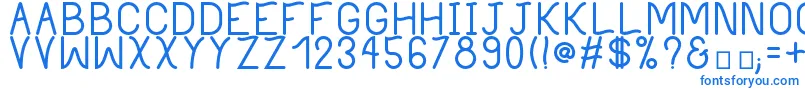 フォントPhilippineBold – 白い背景に青い文字