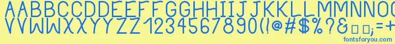 Шрифт PhilippineBold – синие шрифты на жёлтом фоне