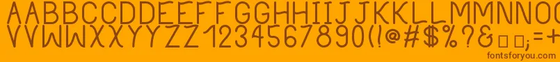 Шрифт PhilippineBold – коричневые шрифты на оранжевом фоне