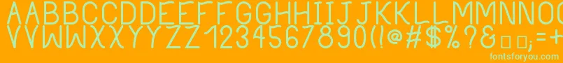 フォントPhilippineBold – オレンジの背景に緑のフォント