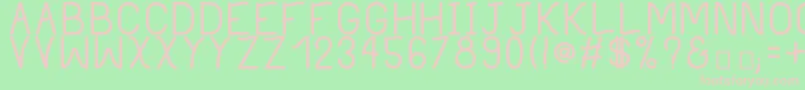 Шрифт PhilippineBold – розовые шрифты на зелёном фоне