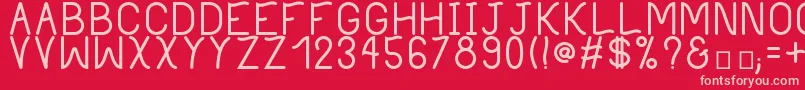 フォントPhilippineBold – 赤い背景にピンクのフォント