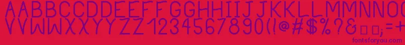 PhilippineBold-Schriftart – Violette Schriften auf rotem Hintergrund