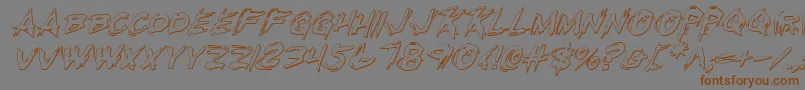 Rkilloi Font – Brown Fonts on Gray Background