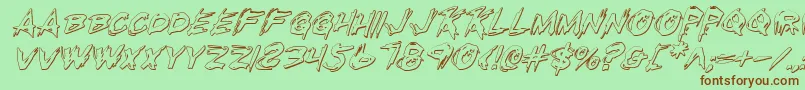 Rkilloi Font – Brown Fonts on Green Background