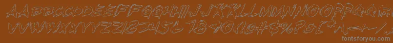 Шрифт Rkilloi – серые шрифты на коричневом фоне