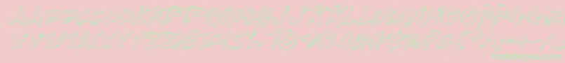 Rkilloi Font – Green Fonts on Pink Background