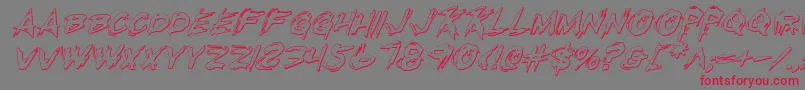 フォントRkilloi – 赤い文字の灰色の背景