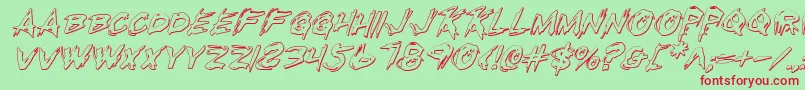 Шрифт Rkilloi – красные шрифты на зелёном фоне