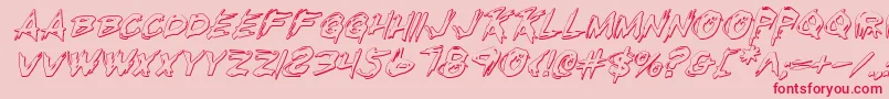 Rkilloi Font – Red Fonts on Pink Background