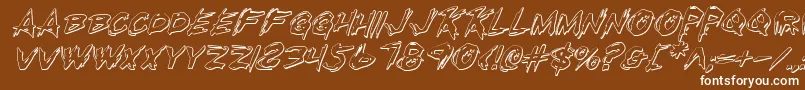 Шрифт Rkilloi – белые шрифты на коричневом фоне