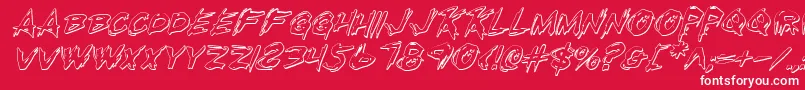 Rkilloi Font – White Fonts on Red Background