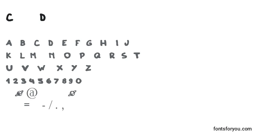 Fuente ClonoDos - alfabeto, números, caracteres especiales