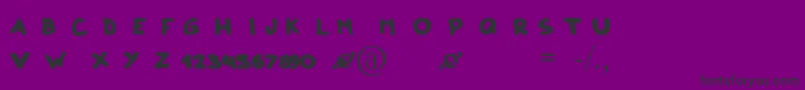 ClonoDos Font – Black Fonts on Purple Background