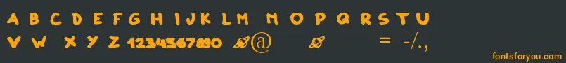 ClonoDos Font – Orange Fonts on Black Background