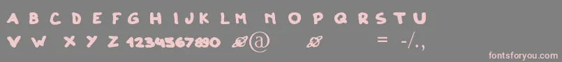ClonoDos Font – Pink Fonts on Gray Background