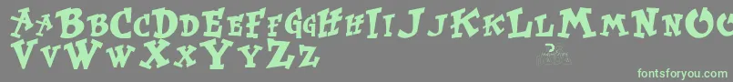 KurtrussellRegular Font – Green Fonts on Gray Background