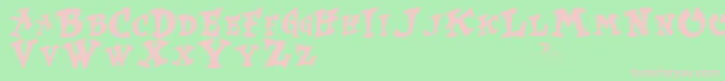 KurtrussellRegular Font – Pink Fonts on Green Background