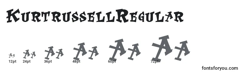 Размеры шрифта KurtrussellRegular
