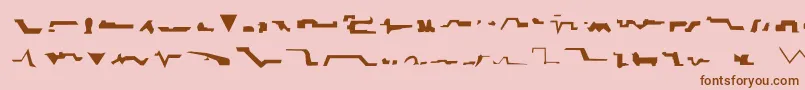 フォントKrell – ピンクの背景に茶色のフォント
