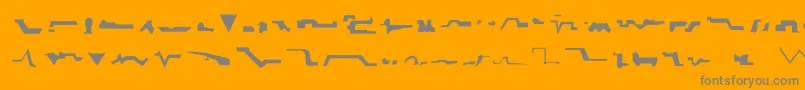 Krell Font – Gray Fonts on Orange Background