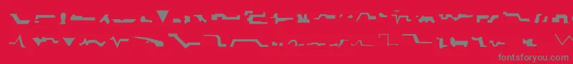 Krell Font – Gray Fonts on Red Background