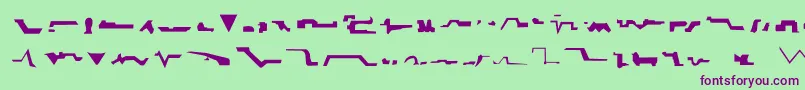 Krell Font – Purple Fonts on Green Background