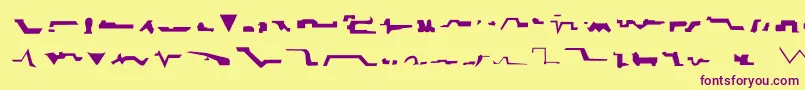 Krell Font – Purple Fonts on Yellow Background