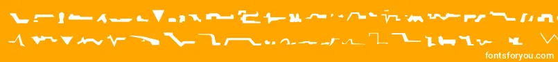 Krell Font – White Fonts on Orange Background