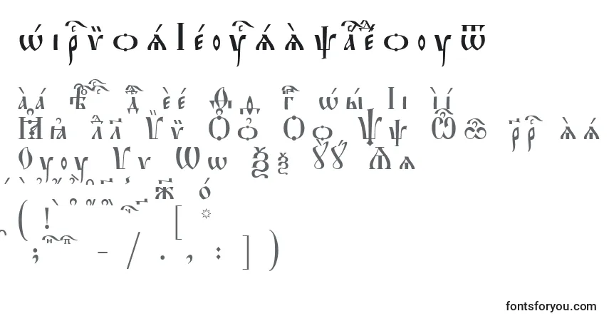 Шрифт HirmosIeucsSpacedout – алфавит, цифры, специальные символы