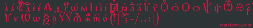 HirmosIeucsSpacedout Font – Red Fonts on Black Background