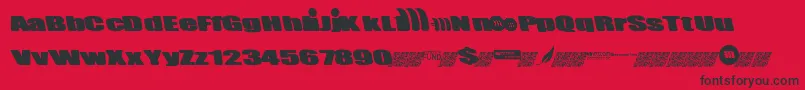 Mintcoin Font – Black Fonts on Red Background