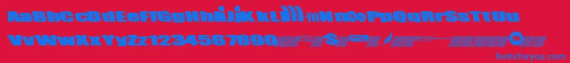 Mintcoin Font – Blue Fonts on Red Background