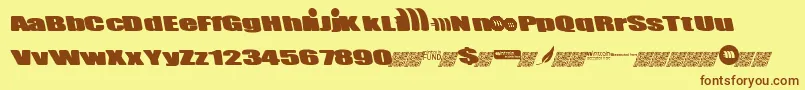 Mintcoin Font – Brown Fonts on Yellow Background