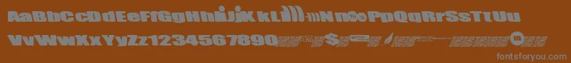 Czcionka Mintcoin – szare czcionki na brązowym tle