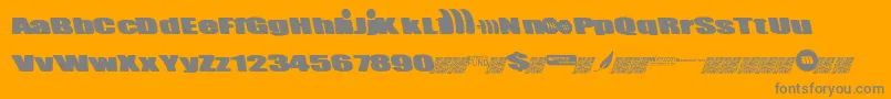 Mintcoin Font – Gray Fonts on Orange Background