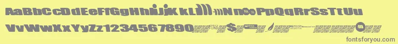 Mintcoin Font – Gray Fonts on Yellow Background