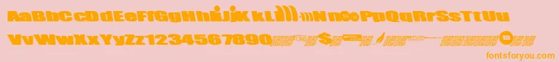 Mintcoin Font – Orange Fonts on Pink Background