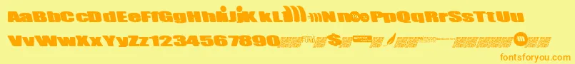 Mintcoin Font – Orange Fonts on Yellow Background