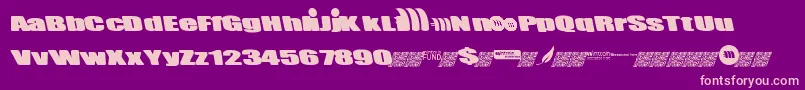 Mintcoin Font – Pink Fonts on Purple Background