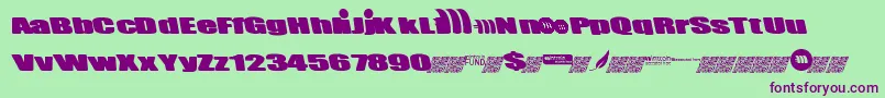 Mintcoin Font – Purple Fonts on Green Background