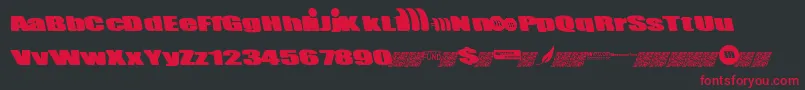 Mintcoin Font – Red Fonts on Black Background