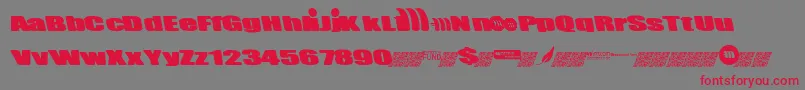 Mintcoin Font – Red Fonts on Gray Background