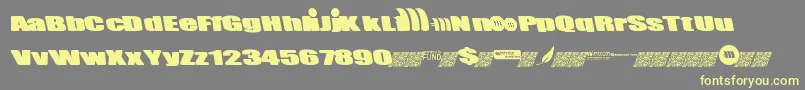 Mintcoin Font – Yellow Fonts on Gray Background