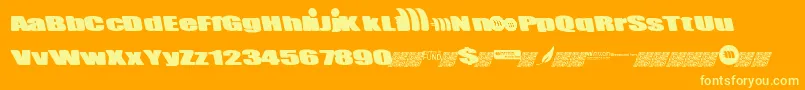 Mintcoin Font – Yellow Fonts on Orange Background