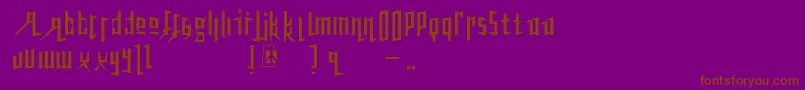 Lisätietoja Peacetiqua-fontista Peacetiqua-fontti – ruskeat fontit violetilla taustalla