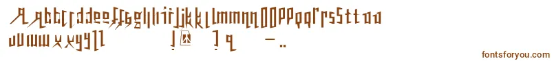 Шрифт Peacetiqua – коричневые шрифты на белом фоне