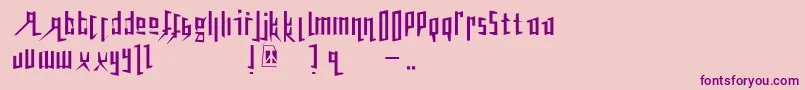 Peacetiqua Font – Purple Fonts on Pink Background